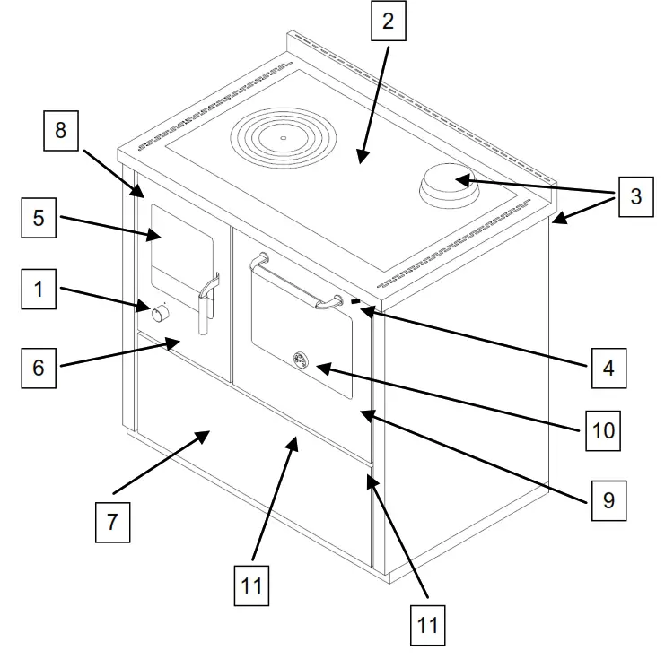 WAMSLER M 80 Wood Stove