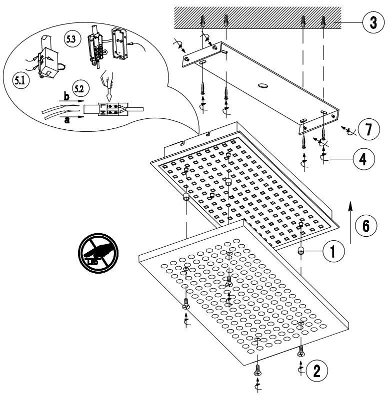 Paul Neuhaus 6130-55 LED Ceiling Light Rectangular fig