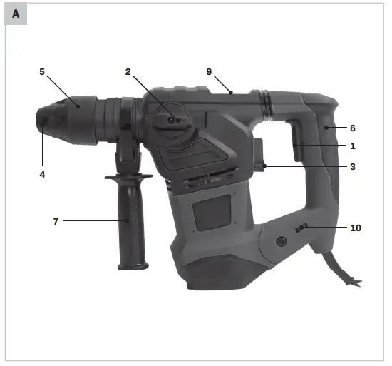 VONROC-RH505AC-Cordless-Rotary-Hammer-FIG-1