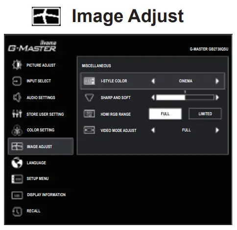 iiyama GB2730QSU G-Master LCD Monitor fig 7