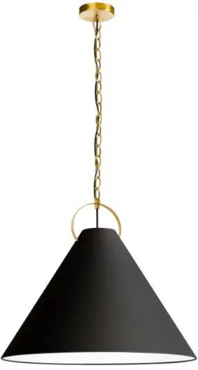 Dainolite-PCN-241P-Princeton-Black-Modern-Contemporary-Cone-Pendant-Light-PRODUCT