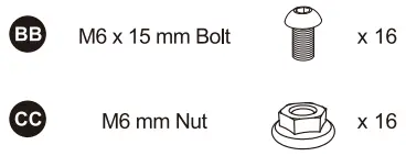 KOBALT 0019004 72 inch Work Table - hadware 2