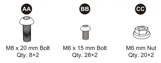 KOBALT 0019004 72 inch Work Table - hadware