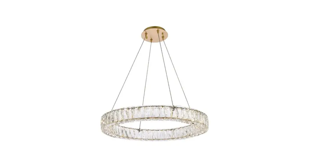 Elegant 3503d26g 1 Light 26 Inch Gold Pendant Ceiling Light Instruction Manual