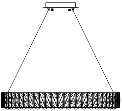 ELEGANT 3503D26G 1 Light 26 inch Gold Pendant Ceiling Light - Figure 3