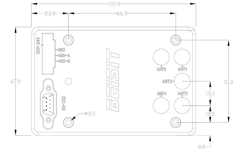 BEISIT F500 UHF RFID Reader - Figure 2