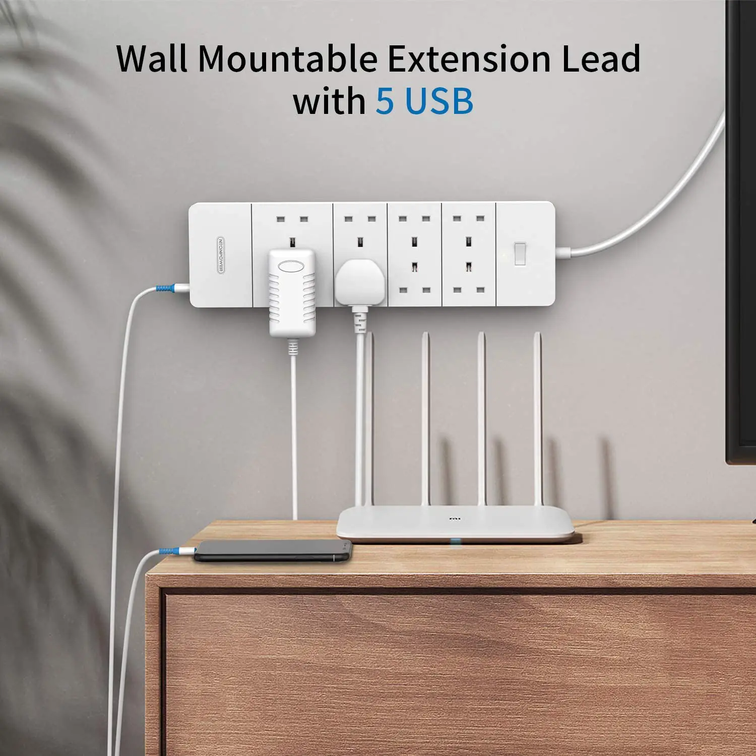 Amazon B07wswy1q4 Surge Protected Extension Lead With 2 Usb Outputs Instructions