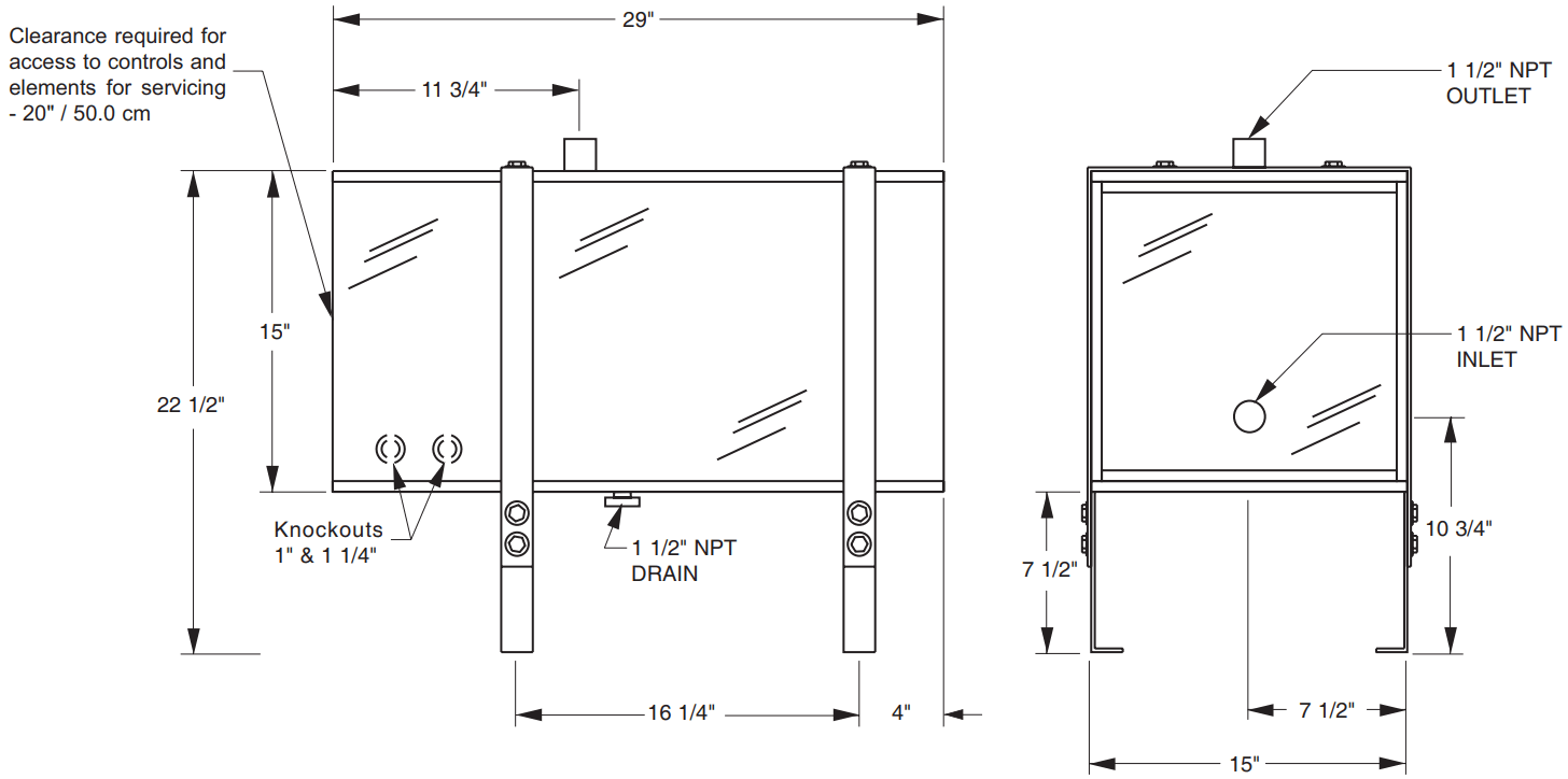 THERMON CWCB Packaged Circulation Heaters - Standard Equipment