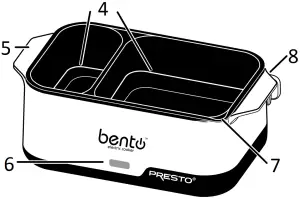 PRESTO bento - Fig. A - Cooker base