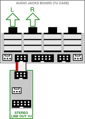 intellijel Stereo Line Out 1U System - jack board
