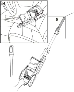 eureka NEC480 - Use Hand Vaccum and assessories - Fig. 4 & 5