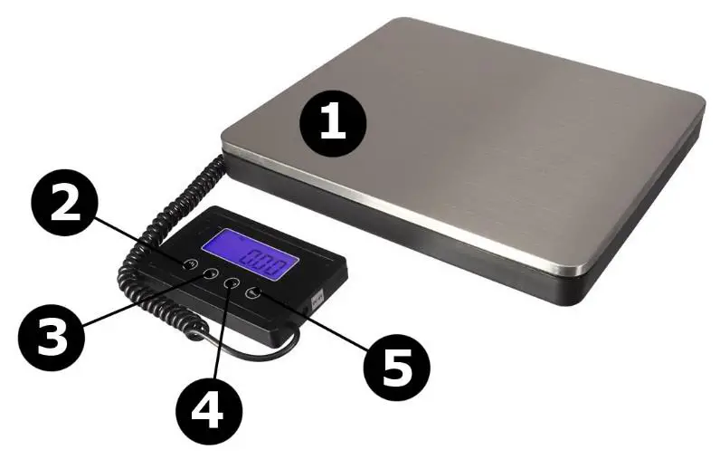 PEREL VTBAL501 100Kg Digital Postal Weighing Scales - DISPLAY