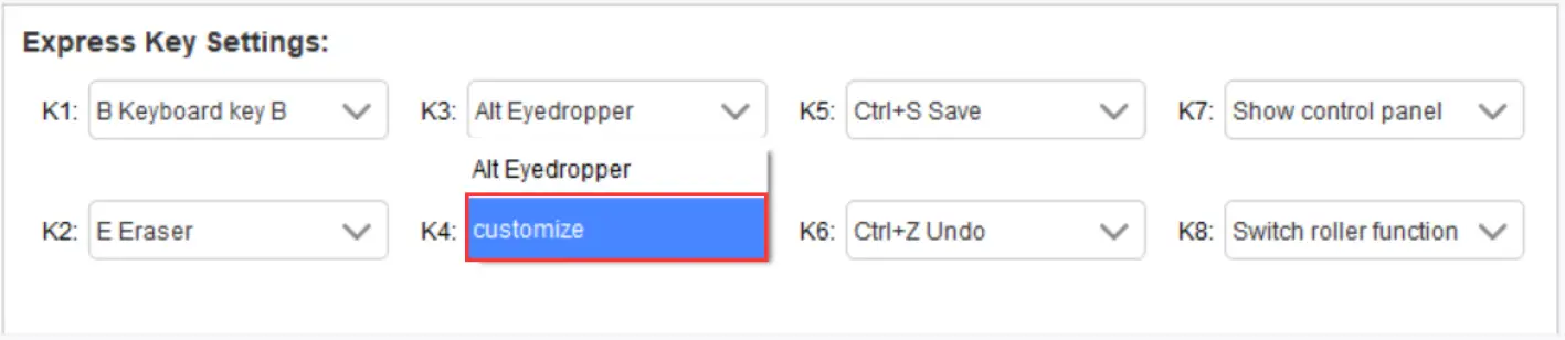 Customize Express Key