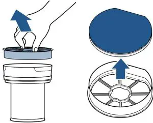 Cleaning and Replacing Pre-Motor Filters Instructions