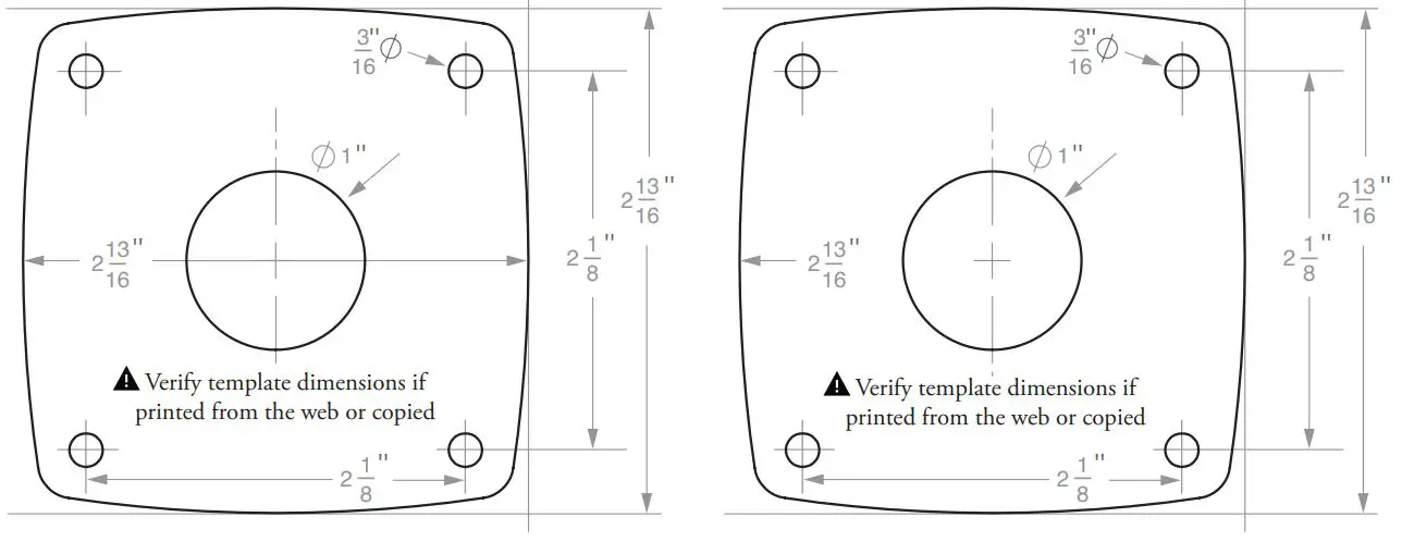 BENNETT BCI8000 Bolt Control With Indication - BCI Control Installation Templates