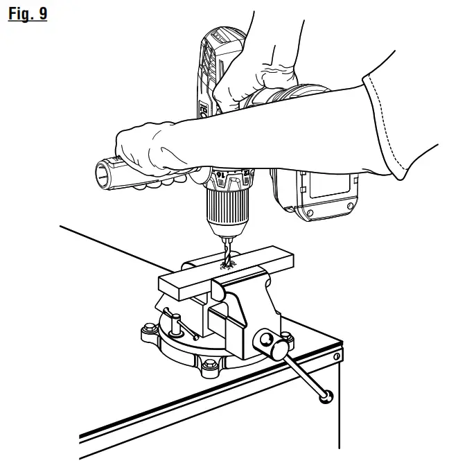RYOBI 18 Volt Hammer Drill P214 - Fig 9
