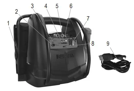 Schumacher SL1397 1000 Peak Amp Lithium Ion Jump Starter Owner's Manual - FEATURES