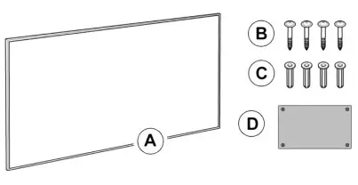 ecostrad Accent Infrared Heating Panel - Supplied Parts