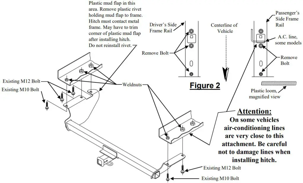 HITCHES 51203 Chrysler Town and Country Dodge Grand Caravan VW Routan - Figure 1 2