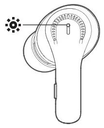 Tribit BTHA2 True Wireless Earbuds- Earbud Indicator Light