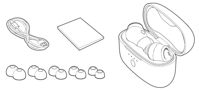 Tribit BTHA2 True Wireless Earbuds- Package Contents