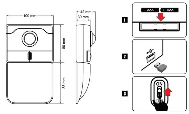 perixx PERIPRO-706 Wireless Trackball Mouse - PERIPR0-706