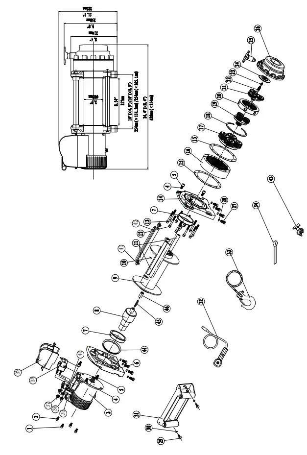 WARRIOR WINCHES S17500 Electrical Winch - WINCH ASSEMBLY