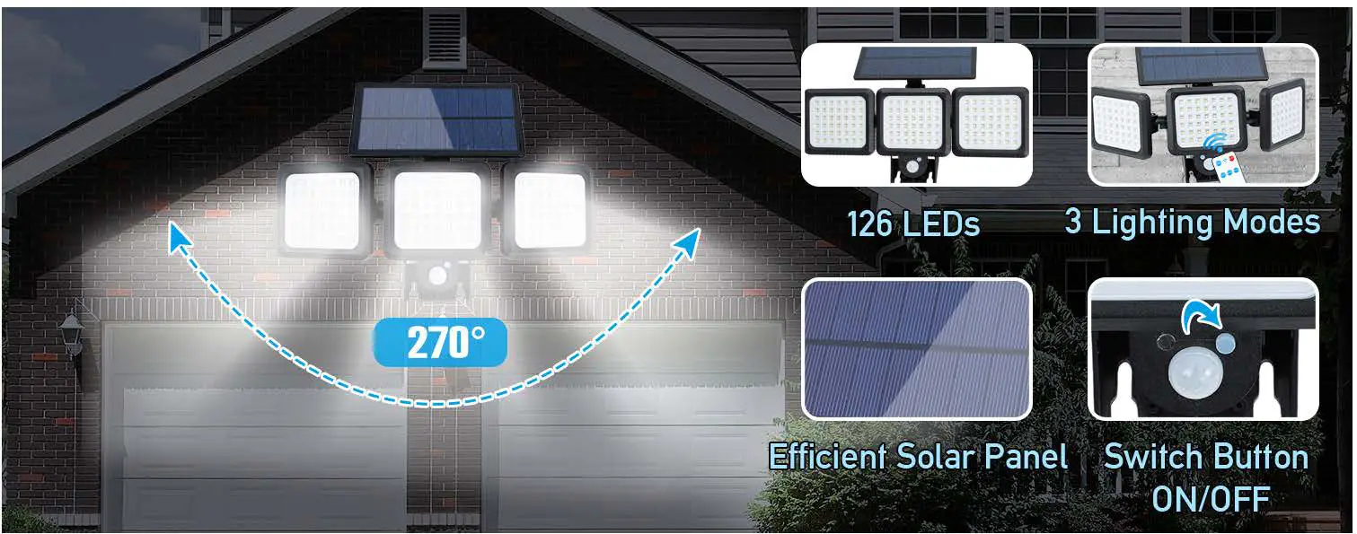 EDLES B09M74CQZB Solar Flood Lights Outdoor 5