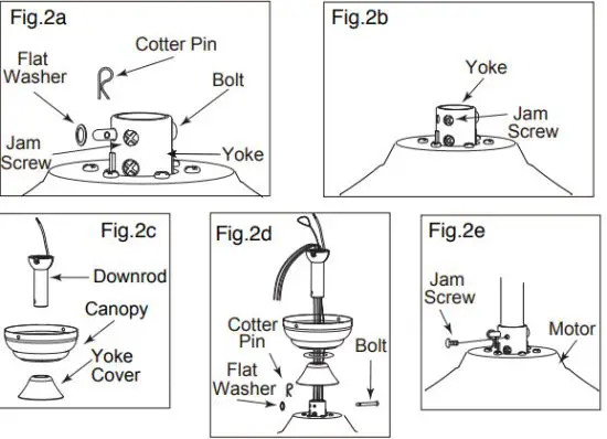 CANARM 6691529997 Ceiling Fan - jam screws
