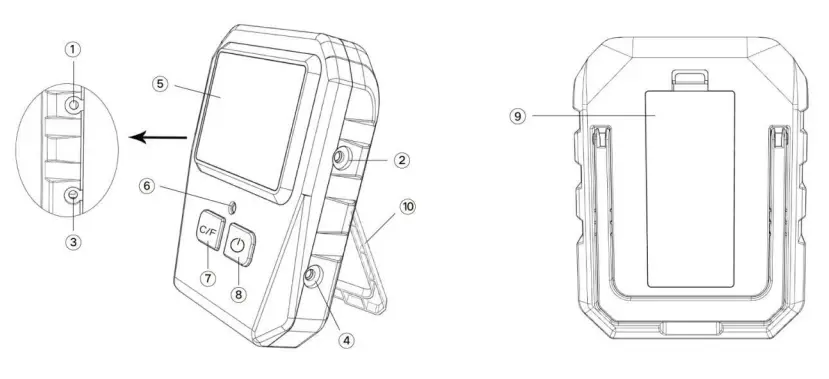 Shenzhen Shenxinhui Electronics CH 216 Four Probe Wireless BBQ Thermometer - transmitter