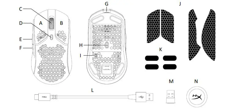 Kingston PF002 HyperX Pulsefire Haste Wireless Mouse fig 1