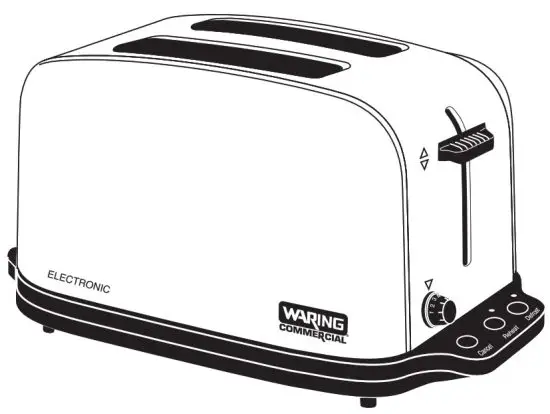 WARING COMMERCIAL WCT702 2-Slice Electronic Toaster - Toaster