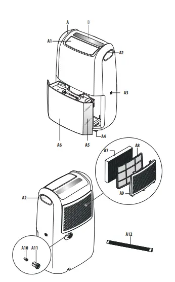 DeLonghi DDSX 220WFA Dehumidifier and Air Purifier 2