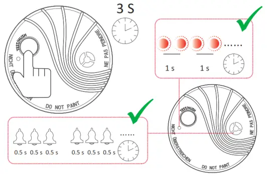 HIKVISION DS PDSMK S WB Wireless Photoelectric Smoke Detector - LED