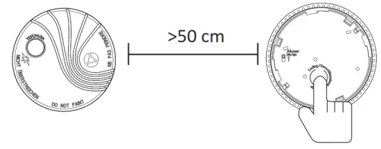 HIKVISION DS PDSMK S WB Wireless Photoelectric Smoke Detector - coding button