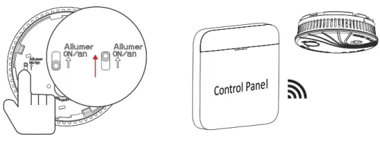 HIKVISION DS PDSMK S WB Wireless Photoelectric Smoke Detector - control pane