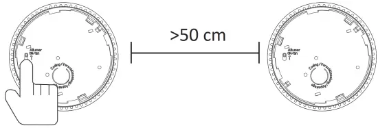 HIKVISION DS PDSMK S WB Wireless Photoelectric Smoke Detector - power switch