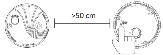 HIKVISION DS PDSMK S WB Wireless Photoelectric Smoke Detector - power switch on the bottom