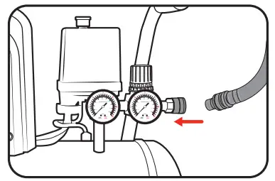 Connecting An Air Hose to the Compressor