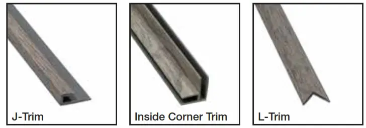 PALISADE 54080 Interlocking Vinyl Waterproof WallBacksplash Planks for Kitchen or Bathroom - Edge and Corner Trims 1