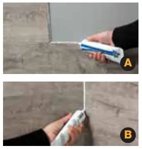 PALISADE 54080 Interlocking Vinyl Waterproof WallBacksplash Planks for Kitchen or Bathroom - Plank Installation 1