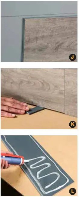 PALISADE 54080 Interlocking Vinyl Waterproof WallBacksplash Planks for Kitchen or Bathroom - Plank Installation 6