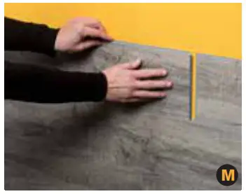 PALISADE 54080 Interlocking Vinyl Waterproof WallBacksplash Planks for Kitchen or Bathroom - Plank Installation 7