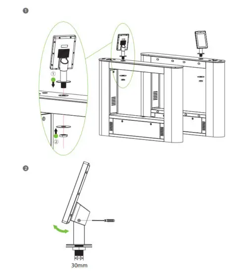 ZKTeco ProFace X Body Temperature and Facial Recognition - Install on the barrier gate