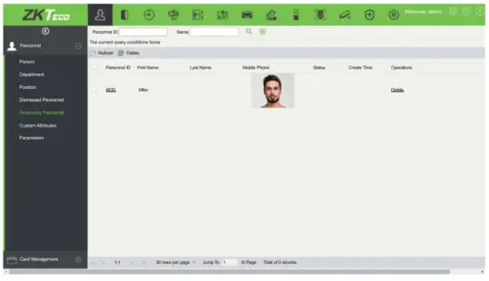 ZKTeco ProFace X Body Temperature and Facial Recognition - Registration 2