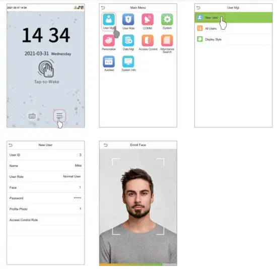 ZKTeco ProFace X Body Temperature and Facial Recognition - Registration