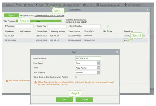 ZKTeco ProFace X Body Temperature and Facial Recognition - software
