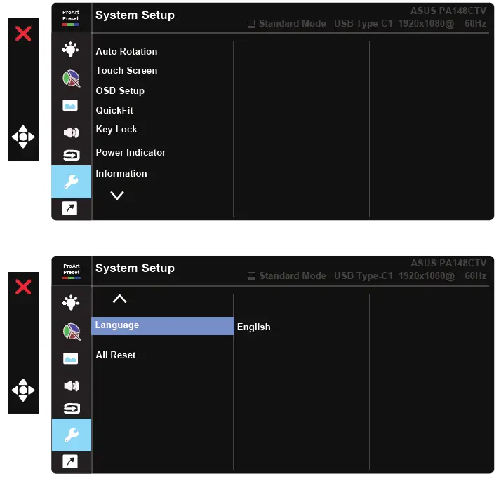 ASUS PA148CTV Series ProArt LCD Monitor fig 19