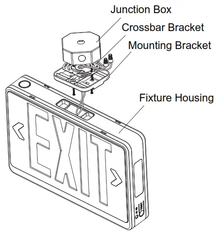 SUPER BRIGHT LEDS XS2 R LED Exit Sign - Junction Box