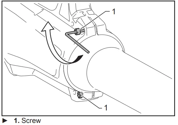 Makita Cordless Blower -. Tighten the screws